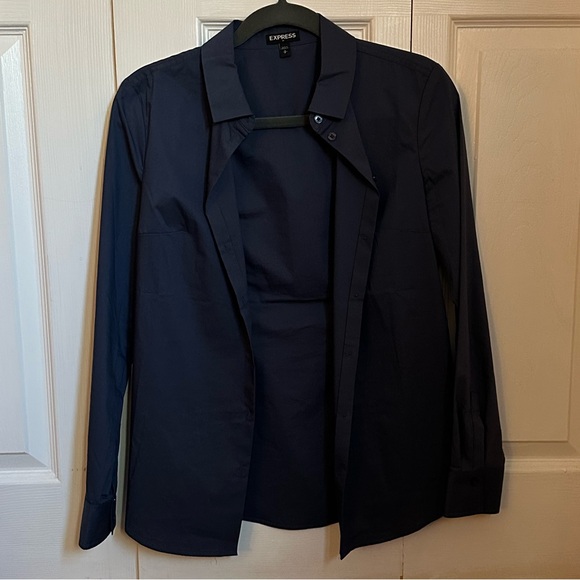 Express Navy blue Button up - Picture 4 of 4